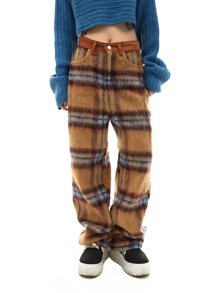 wool plaid pants (2 color)