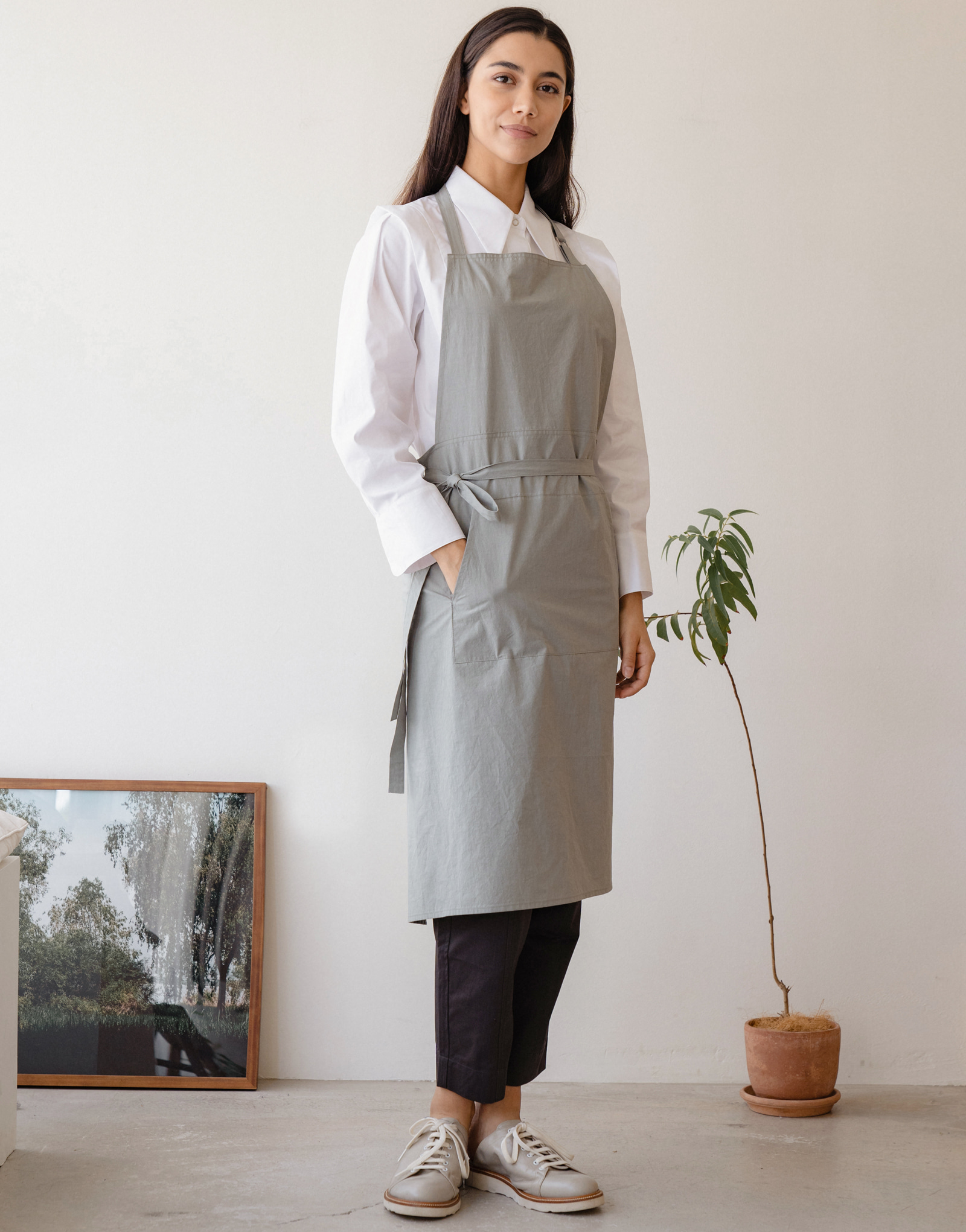 Page nsck strap chest apron #AA2011 Sage garden