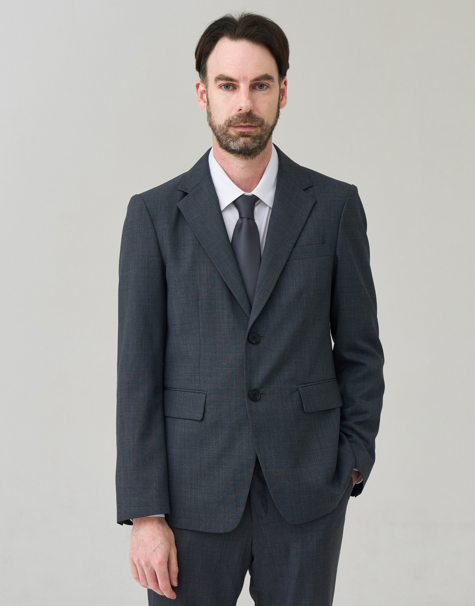 Tailored suit single jacket #AD2028 Gray