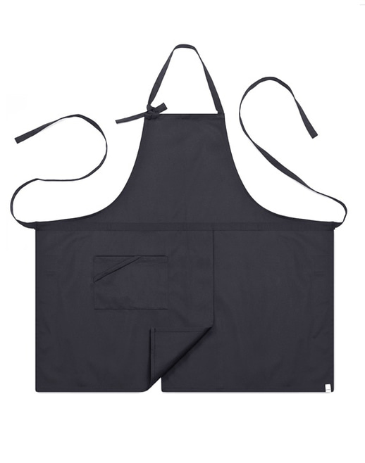 #AA1414 Basic chest Apron Gray