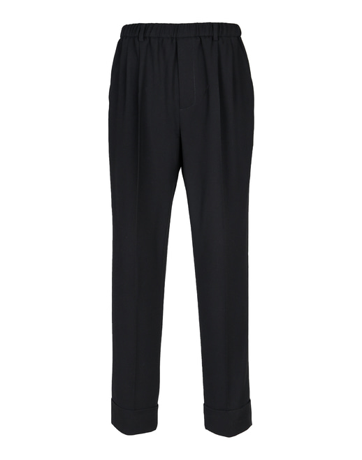 pleated carrot fit Banding chef Pants #AP1894