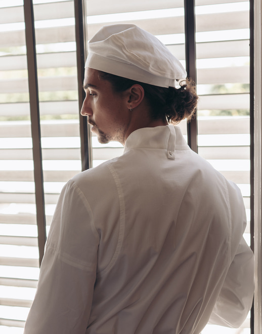 Menage cotton chef beret #AH1870 white