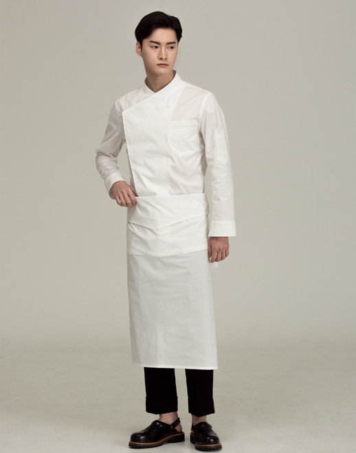 Coverd relaxed chef apron #AA1914 Off-White
