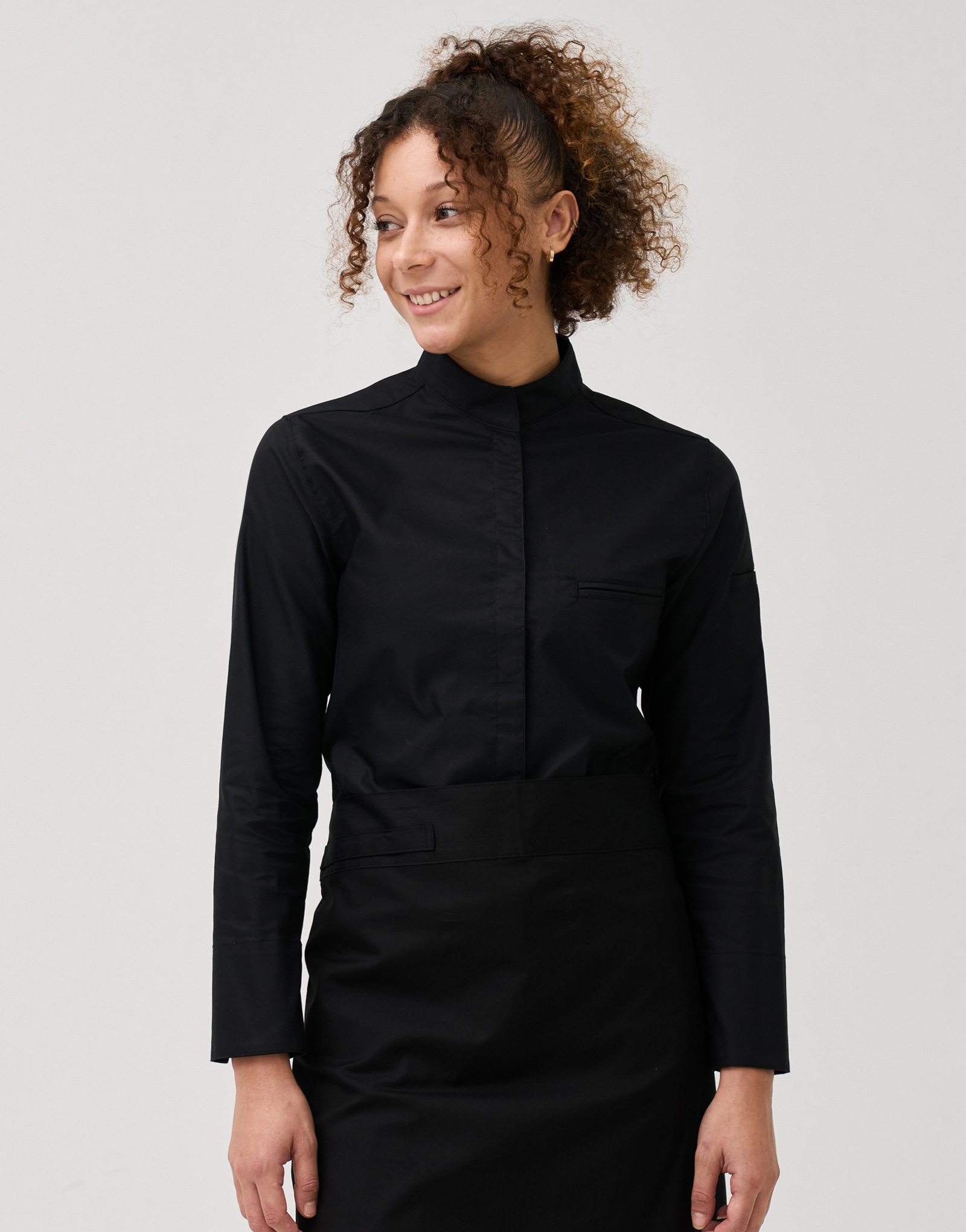 Juan stretch women chef coat #AJ2016-1 Black