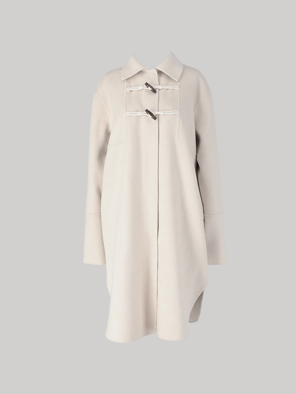 cashmere hand-made duffel coat_ivory