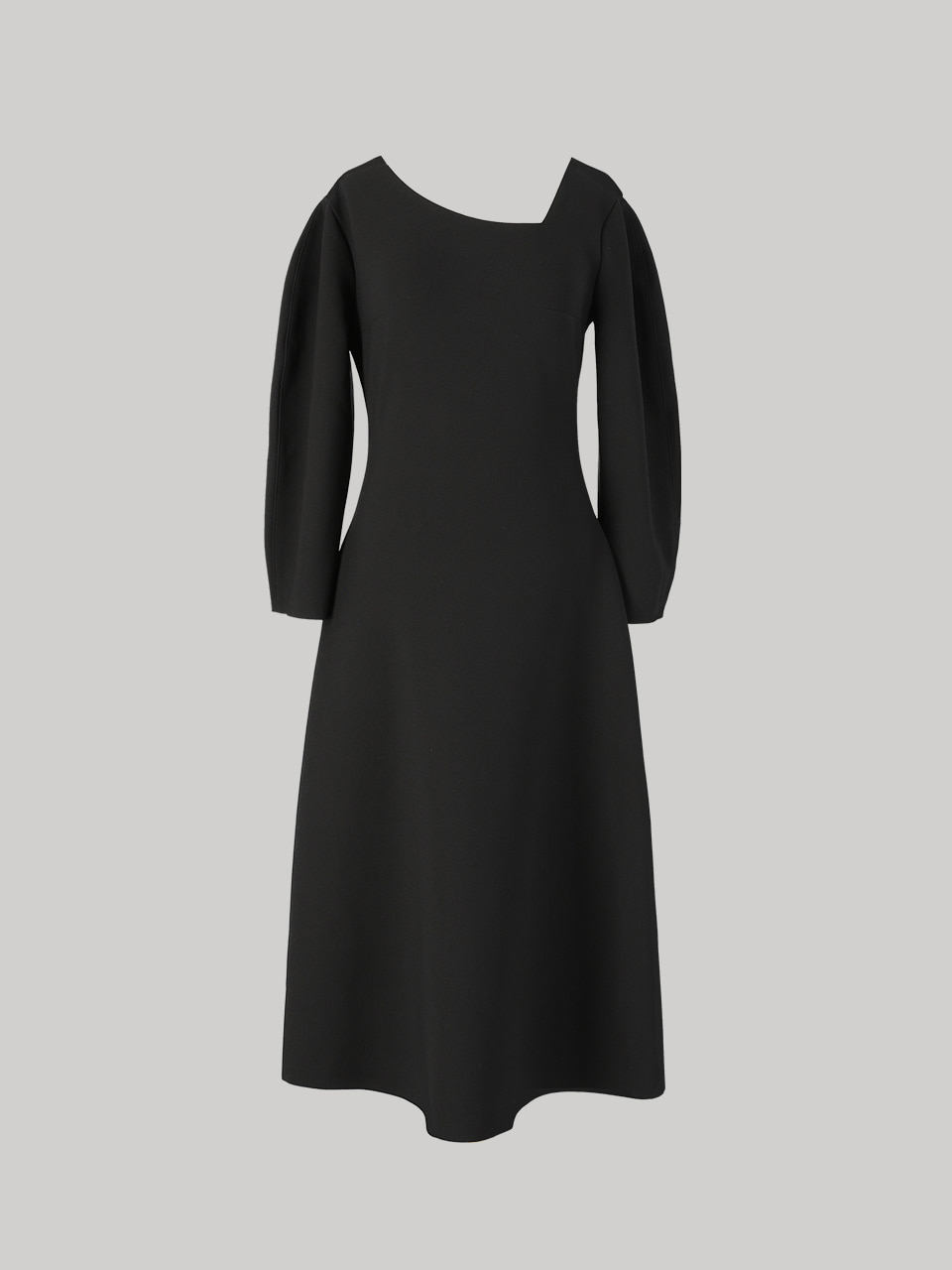 signature v-neck dress_black