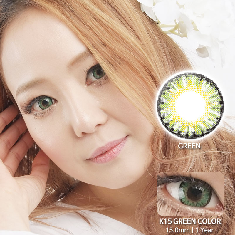 K15 GREEN colored contacts