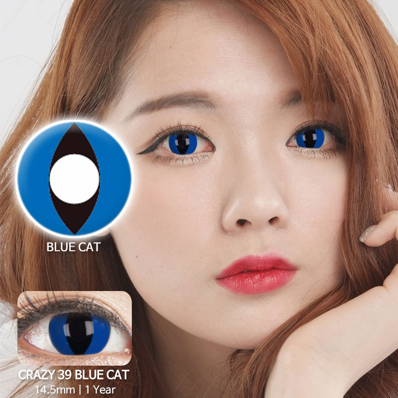 Blue cat 39 colored contacts