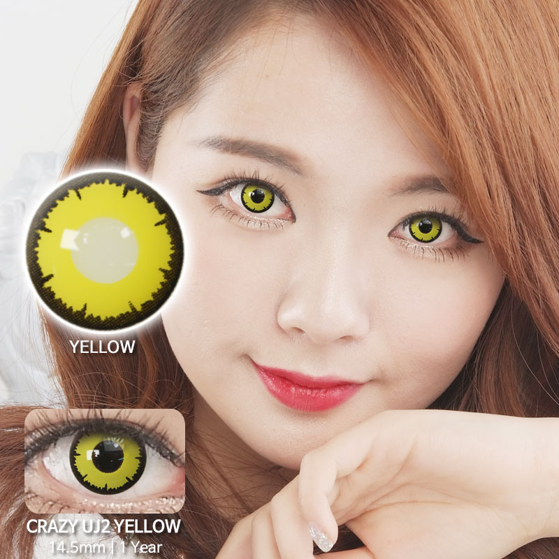 UJ2 Yellow colored contacts
