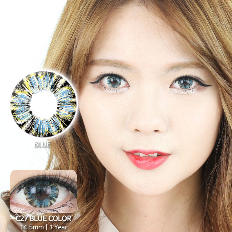 C27 BLUE colored contacts