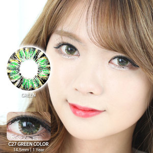 C27 GREEN colored contacts