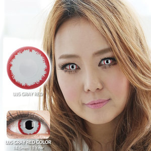 UJ5 Grey Red colored contacts