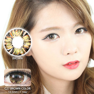 C27 BROWN colored contacts