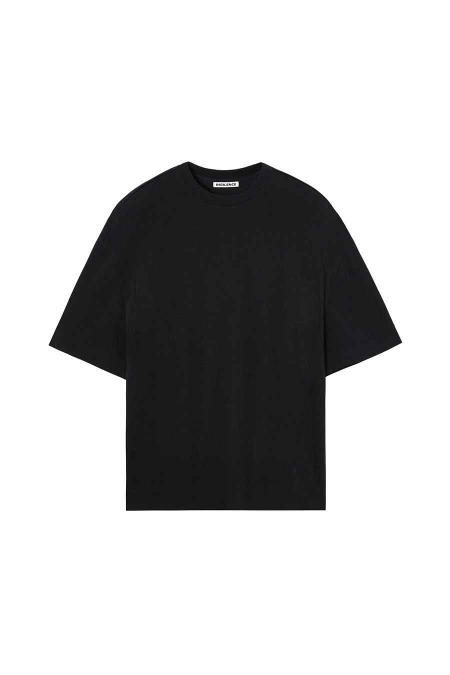 패널드 오버핏 티셔츠 BLACK