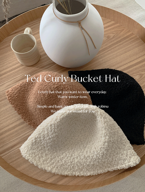 테드 뽀글이 버킷햇 - hat(3color)로빈유