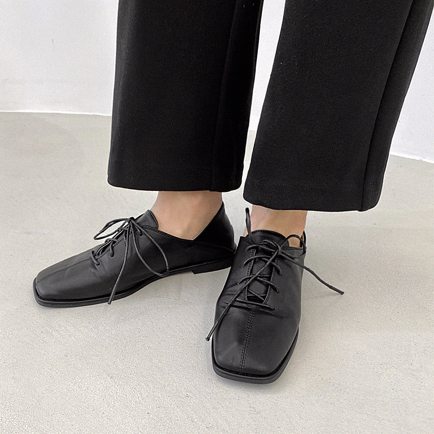 Lace-Up Flat Loafers