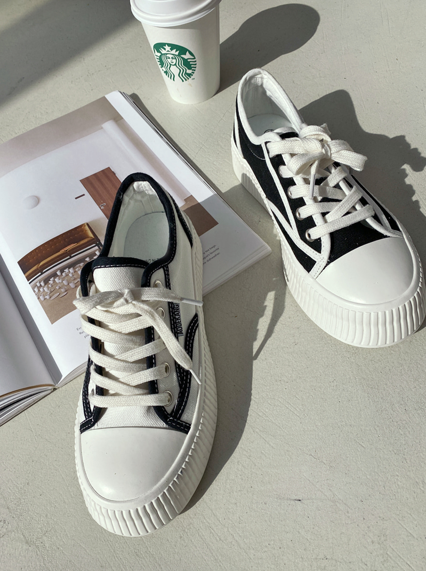 Lace-Up Platform Sole Sneakers