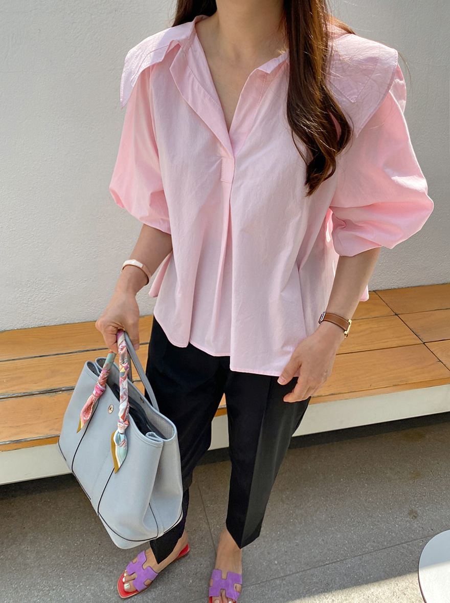 Solid Tone Loose Fit Blouse