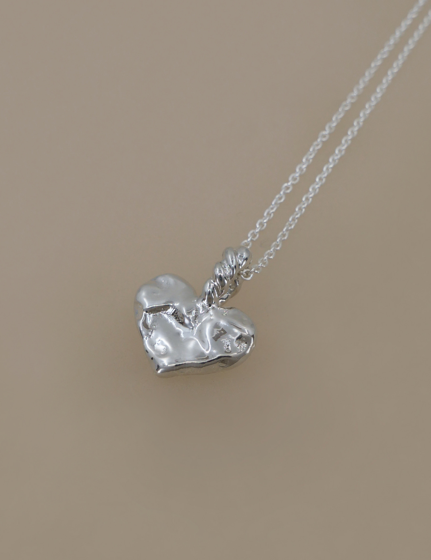 Textured Heart Necklace