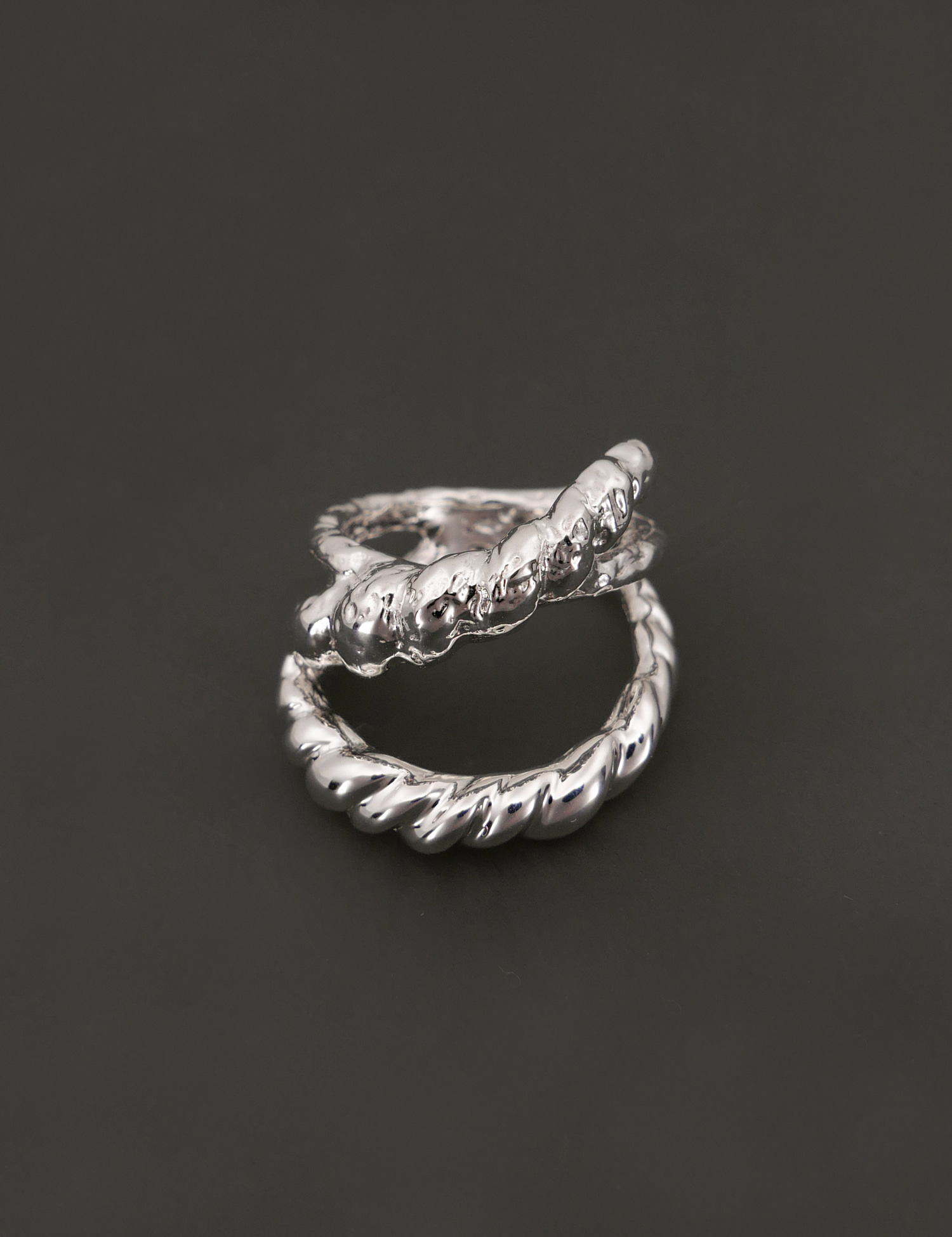 Textured Rope X Ring