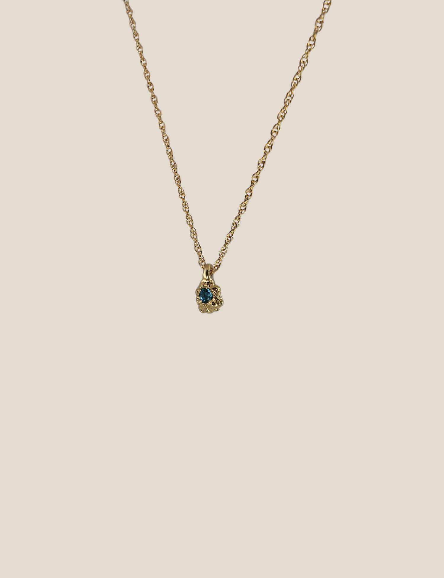 London Blue Tiny Mineral Necklace