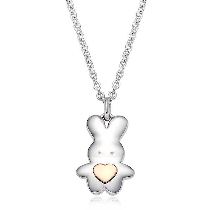 5K GOLD Oriental Zodiac Rabbit Baby Silver Necklace-2023