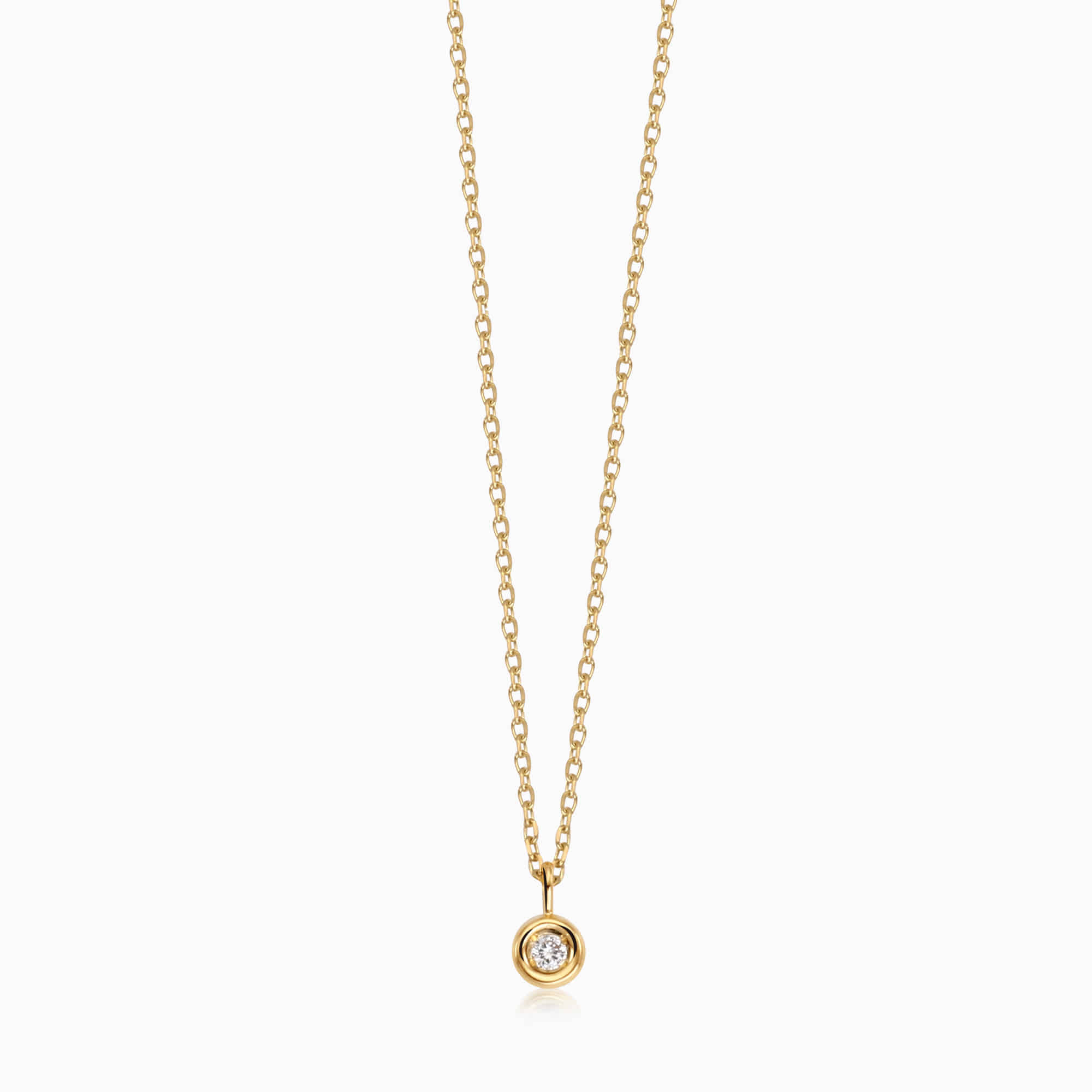 14K/18K Gold April Diamond Natural Birthstone Necklace - Lucky Gem