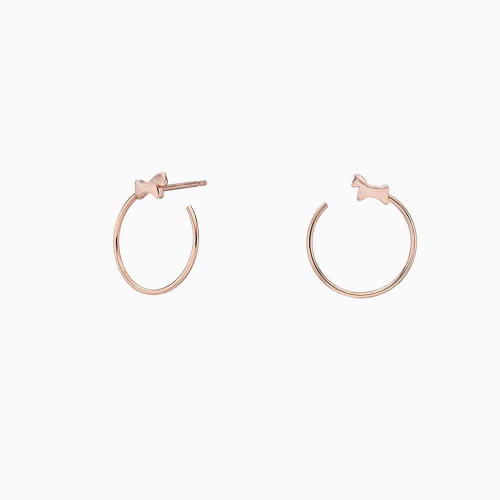 14k Rose Gold Elle Kaiu E3 Earrings No.7-Horse