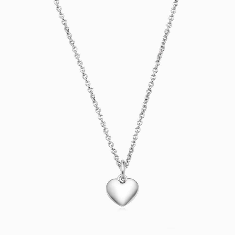 Sterling Silver  Mini Heart Friendship Necklace - Engraveable