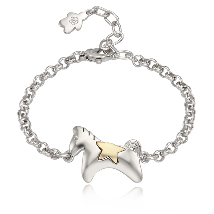 5K GOLD Horse Baby Bracelet