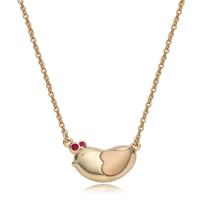 14K/18K Gold Oriental Zodiac Chicken Necklace