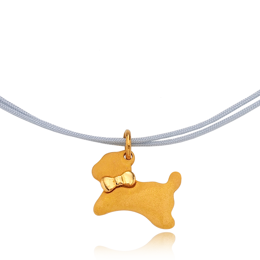 Pure gold (3.75g) Oriental Zodiac Dog Necklace