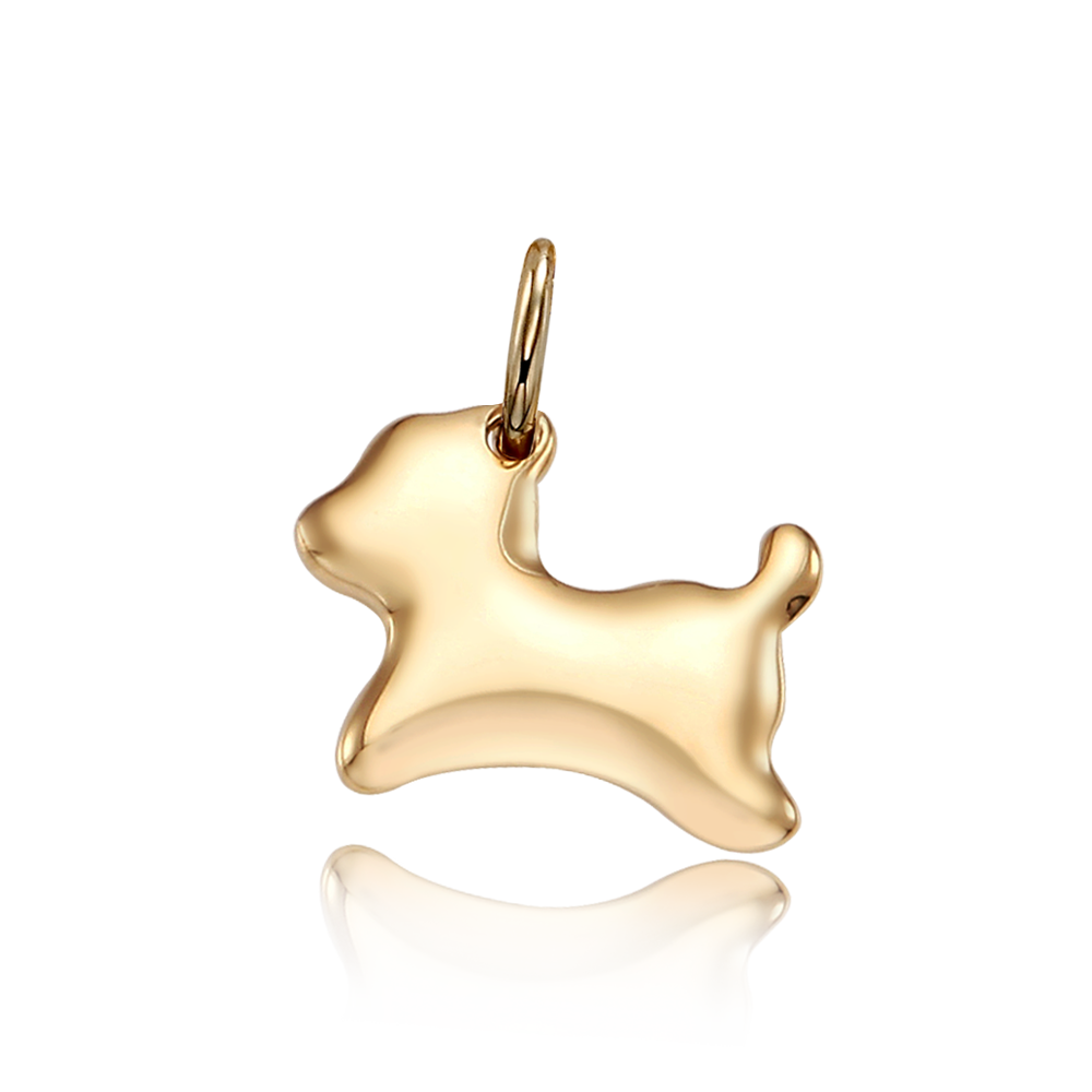 14k/18k Gold Alvin Dog Pendant- Personalized Engraving