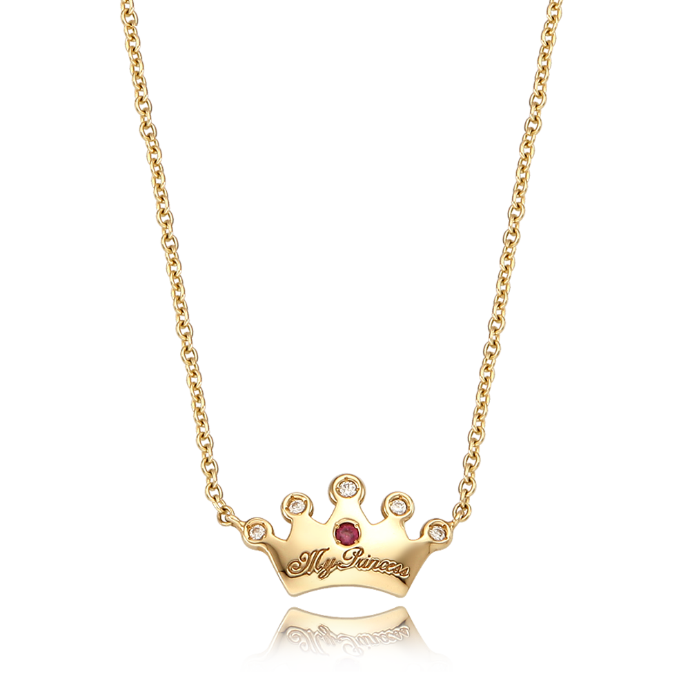 14K/18K Gold Tiara Baby  Necklace