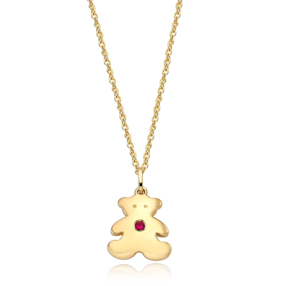 14K / 18K Gold Teddy Bear Necklace