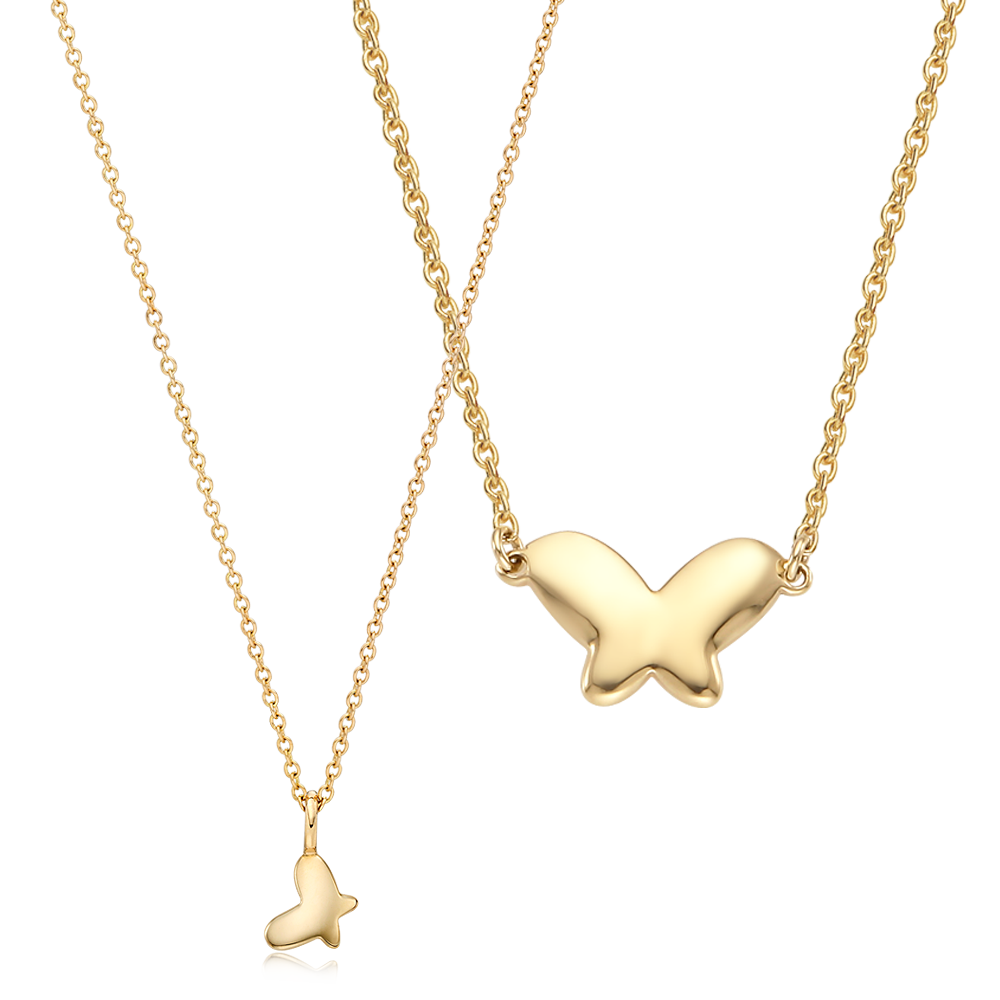 [With My Child] 14K/18K Gold Baby Butterfly Necklace