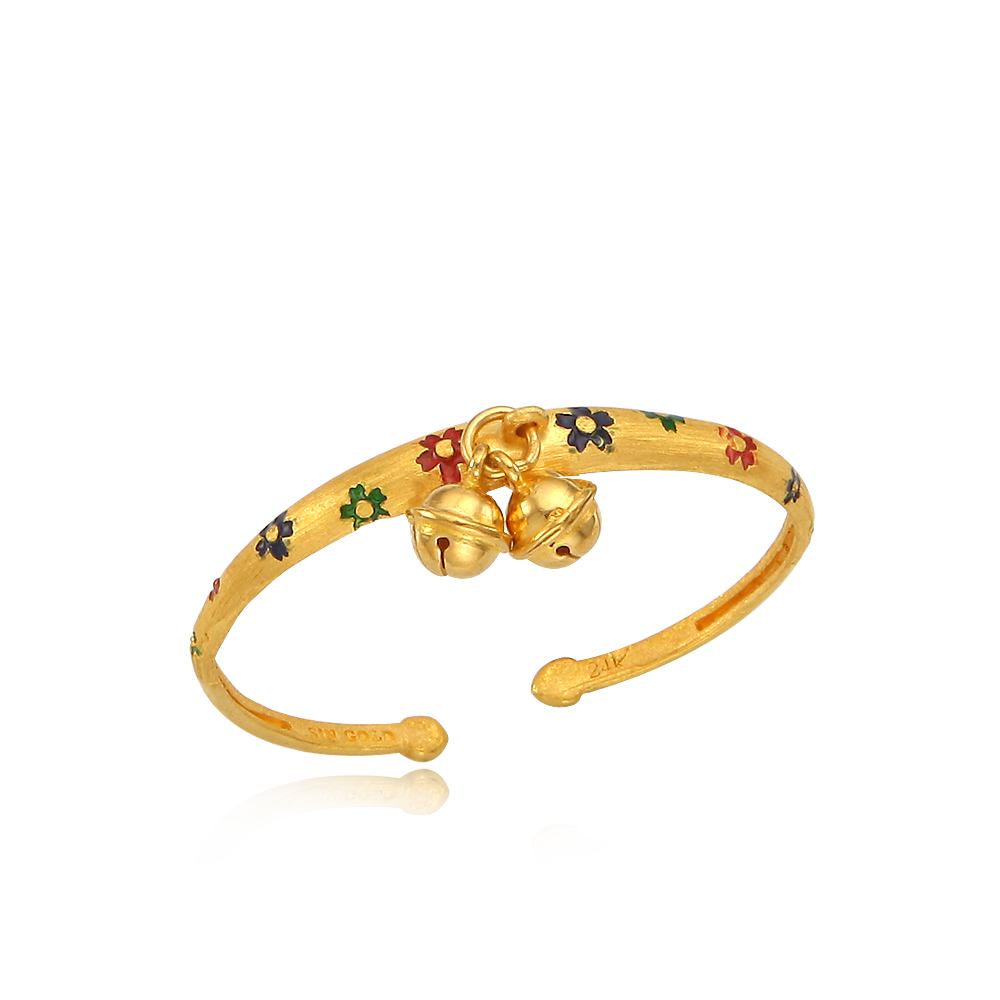 Pure Gold 7.5g Cloisonne The first birthday baby  bracelet