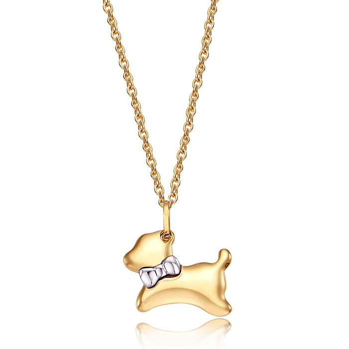 14K/18K Gold Oriental Zodiac Dog Necklace