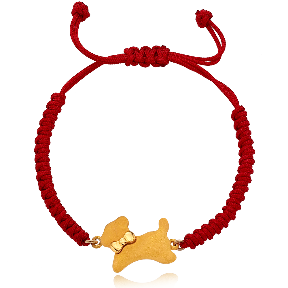 Pure gold 3.75g Oriental Zodiac Dog The first birthday baby bracelet