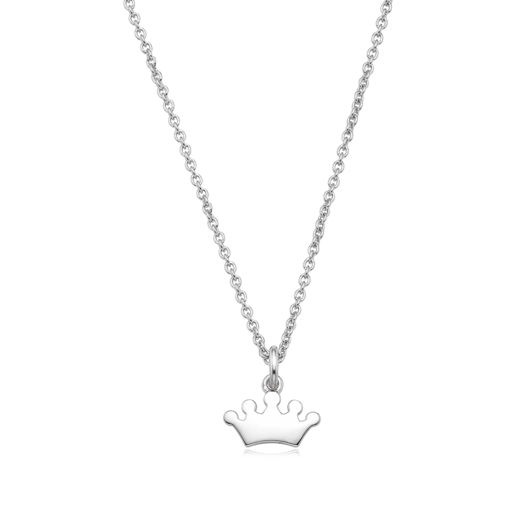 Sterling Silver Tiara Friendship Necklace-Engraveable