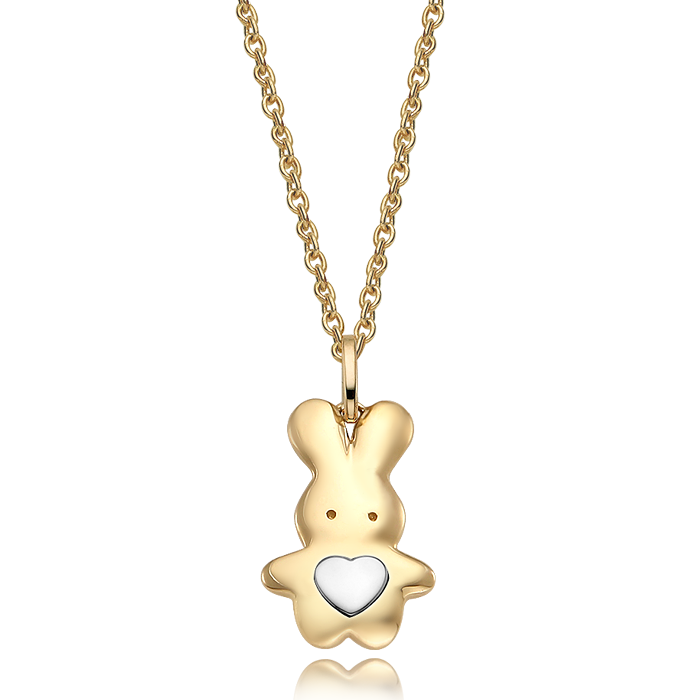 14K/18K Gold Oriental Zodiac Rabbit Necklace