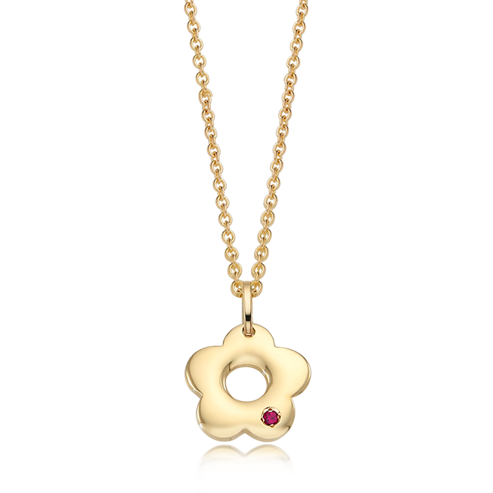 14K /18K Gold Donut Flower Baby Necklace