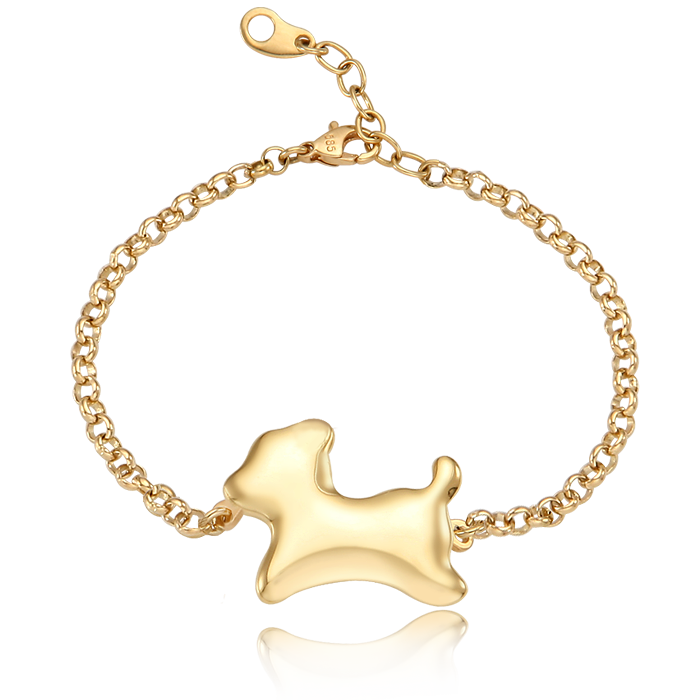 14K / 18K Gold  NEW Alvin Dog Bracelet