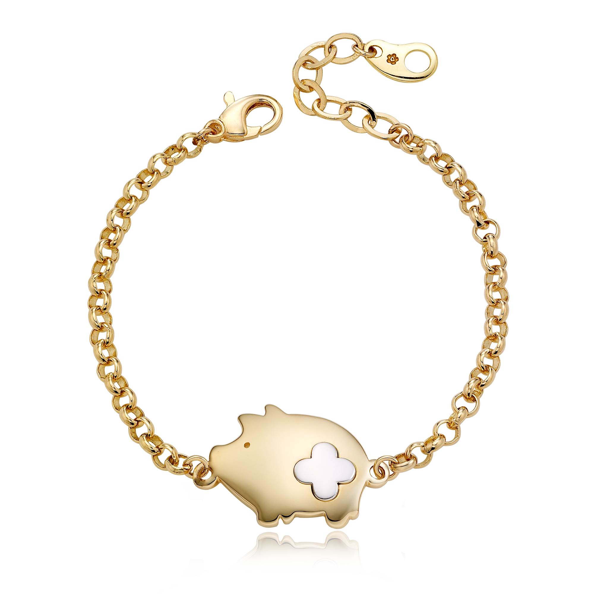 14K / 18K Gold Oriental Zodiac Pig Baby Bracelet