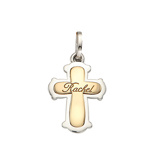 14k/18k Gold Classic Cross Pendant Chain is sold separately.