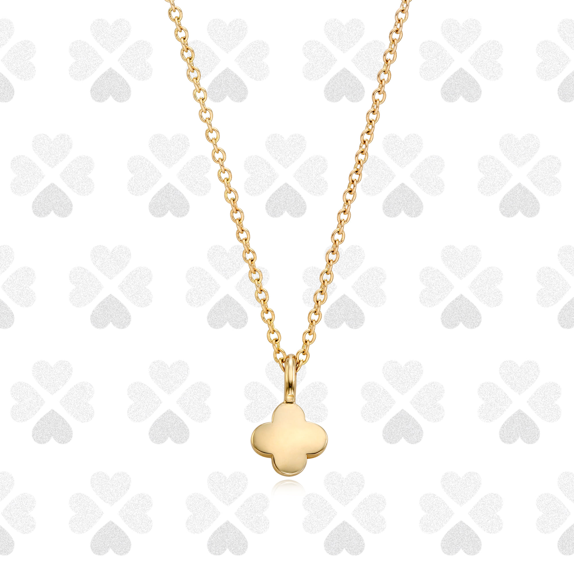 14K/18K Gold Caille Wish Necklace - Clover Luck that you can only see if you find it