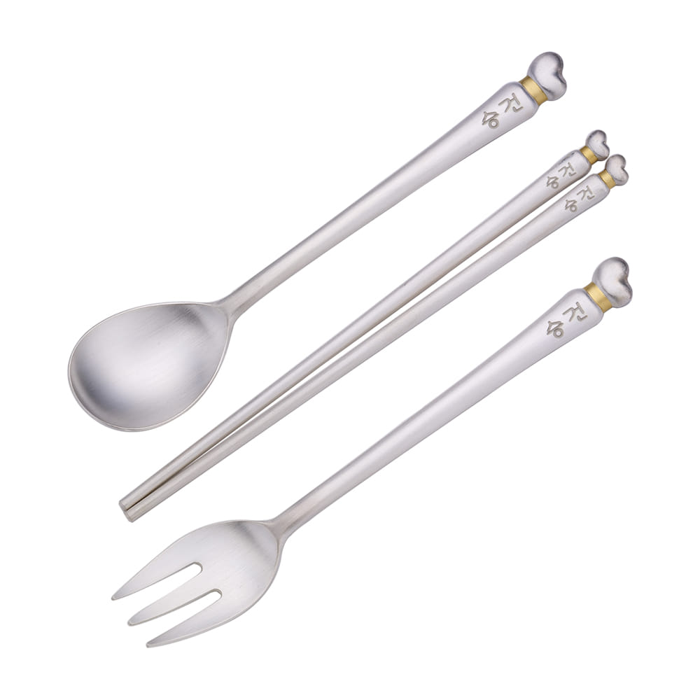 Baby’s First Birthday Gift Cloud Ornament Silver Spoon [Spoon + Chopsticks + Fork] – Silver 92.5%