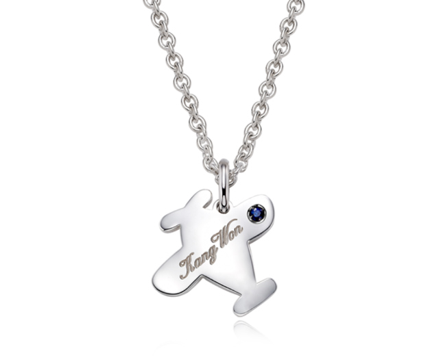 Silver Little Airplane Necklace - Kaiu