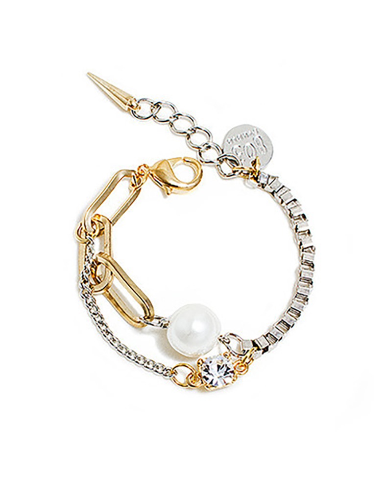 Pearl chain mix bracelet