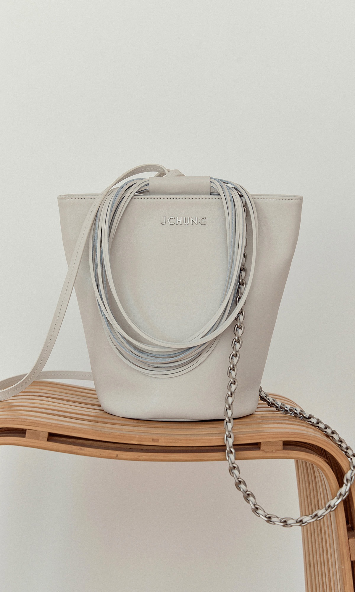 Carus Mini Chain Bucket Bag_Antique White